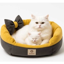 Yumuşak ve Yıkanabilir Iç Mekan Hayvan Yatağı, Sarı Renk, Rahat ve Şık Kullanım