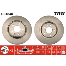 Trw DF4848 - Arka Fren Aynası A4-A5 1.8-2.0 07 A6 1.8-2.0 11 A7 2.0-2.8 11 Q5 2.0 09