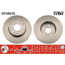 Trw DF4863S - Fren Dıskı On Mercedes W204 S204 C204 W212 S212 A207 R172