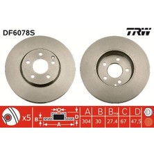 Trw DF6078S - Fren Dıskı On 4-Matic Mercedes E-Class W211 S211