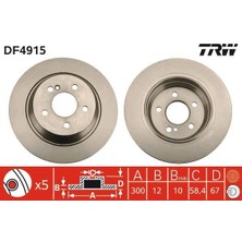 Trw DF4915 - Fren Dıskı Arka Mercedes S-Class W221 C216