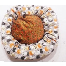 Ekru Yastık Yatak, 50 cm Yüksekliğinde, Rahat ve Şık Evcil Hayvan Yatağı