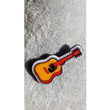 Klasik Gitar Rozet Müzik Rozet Müzisyen Rozet Pin Kadın Broş Çanta Süsü Müzik Hediye