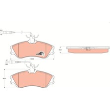 Trw GDB1260 - Ön Balata Partner-Berlıngo 07/96 Xsara 04/97 P306 05/93-05/01 Fişli