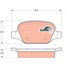 Trw GDB1396 - Arka Balata Lınea Tüm Modeller Alfa 147 01 156 97-03 Gt 03-10