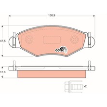 Trw GDB1500 - Ön Fren Balatası Peugeot P206 1.4 1.6 09/98 P306 1.4 1.6 5/93