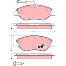 Trw GDB1484 - Ön Balata Egea Ym-Stılo 2.4 20V 01 1.9 Jtd-Multıwagon 1.9jtd 04 Bravo 1.9d Multıjet 07