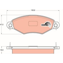 Trw GDB1361 - Ön Fren Balatası Peugeot P206 1.4 1.6 09/98 P306 1.4 1.6 5/93
