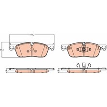 Trw GDB2100 - Fren Balatası On Dıscovery Sport L550 2014 Range Rover Evoque L538 11 19 Jaguar E-Pace X540 Xe X760 Xf Sportbrake X260