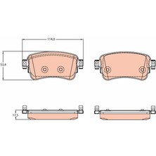 Trw GDB2166 - Arka Fren Balatası Zafıra Lıfe 19 Vıvaro C 19 Jumpy Iıı 16 Expert 16 Toyota Proace 16 290 mm