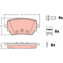 Trw GDB2331 - Fren Balatası Arka Mercedes W177 V177 W247 C118 X118 H247 X247
