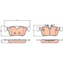 Trw GDB2168 - Arka Balata Volvo S90 2.0d3 2.0d4 2.0d5 2.0t5 2.0t6 2016 V90 2016 XC60 17 V60 16 Inç Jant
