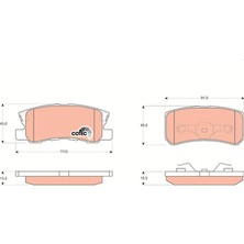 Trw GDB3247 - Arka Balata P4008 12 C4 1.6hdi 12 Pajero Iı 01-07 10 Axs 10 Outlander 07 12 Grandıs 07