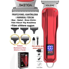 V-0087A Profesyonel Şarj Göstergeli Saç Sakal Lazer Öncesi Tüm Vücut Tıraş Makinesi