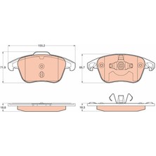 Trw GDB2025 - Ön Fren Balatası Corsa F E 19 Mokka E 20 208 19 2008 19 C4 20 Ds3 18