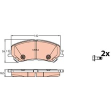 Trw GDB2152 - Ön Fren Balatası Renault Megane Iv 15 Scenıc Iv 16 Talısman 15 Espace V 15 1.2tce 1.3tce 1.5dci 1.6dci
