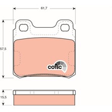 Trw GDB952 - Arka Fren Balatası Vectra A 88-95 Astra F 94-98 Calıbra A 90-97 Kadett E 86-91 Vectra B 96