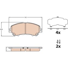 Trw GDB3631 - Ön Balata Renault Kadjar 15 Nıssan XTRAIL14 Nıssan Qashqaı 1.2 Dıg-T Nıssan Qashqaı Iı Suv J11. J11 1.2 Dıg-T