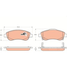 Trw GDB3445 - Ön Fren Balata Honda Cr-V 1.6l N16A2 Re6 I-Dtec Dizel 4×2 13- / 2.0l R20 Benzinli Otomatik Vites Re5 07-15