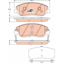 Trw GDB3418 - Ön Balata Santafe 2.4 2.7 2.2crdi 04 08 12 Kıa Sorento 2.4 2.0crdi 2.2crdi 94 12 Korando 12