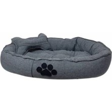 Gri Büyük Boy Köpek Yatağı 65X95 Cm, Konforlu ve Şık Evcil Hayvan Alanı.