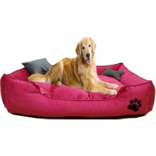 Yıkanabilir Pembe Köpek Yatağı Large, Rahat ve Yumuşak, Ev Için Ideal