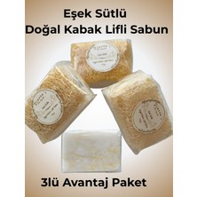 3 Adet Eşek Sütlü Doğal Kabak Lifli Sabun 110GR X3 Adet Avantaj