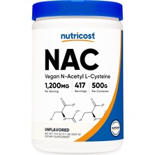 Nutricost N-Acetyl L-Cysteine Nac Antioxidants Powder 500 Gram 417 Servis
