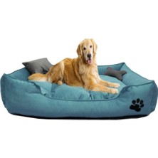 Yıkanabilir Large Köpek Yatağı, Turkuaz, Soft ve Rahat, Evcil Hayvanlar Için