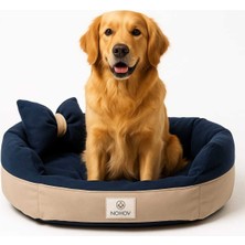 Lacivert Yıkanabilir Yumuşak Iç Mekan Kedi ve Köpek Yatağı, Rahat ve Şık Kullanım