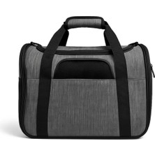 Gri Taşıma Çantası, Uçak Uyumlu, Su Geçirmez ve Konforlu Evcil Hayvan Taşıma Ürünü