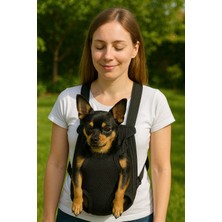 Nefes Alabilir Fileli Sırt Çantası, Evcil Hayvan Taşıma Için Ideal Siyah Model