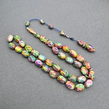 Dalgıç Usta Usta Işçilikli Özel Seri Multi Color Fransız Galalith ( Galanit ) Tespih