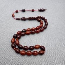 Usta Işçilikli Halkalı Imame Yoğun Hareli Sıkma Kehribar Tespih