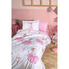 Clasy Ranforce Ballerina Pembe %100 Pamuk Tek Kişilik Nevresim Takımı