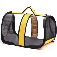 Şeffaf Büyük Boy Seyahat Taşıma Çantası, Sarı Renk, Hafif ve Kullanışlı