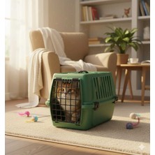 Yeşil Evcil Hayvan Taşıma Çantası 47.5X37.5X33 Cm, Hafif ve Kullanışlı