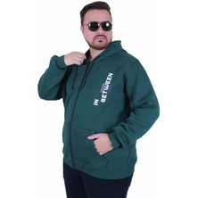 Starbattal Büyük Beden Kapüşonlu Fermuarlı 3ip Sweat In Between 25717 Neftı