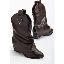 Suins Puera Western Kadın Kovboy Kahve Siyah Bot