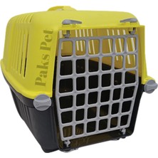 Sarı Plastik Taşıma Kabı, Hafif ve Dayanıklı, Evcil Hayvanlar Için Güvenli ve Konforlu