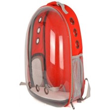 Kırmızı Evcil Hayvan Taşıma Çantası 32X25X42, Hafif ve Kullanışlı