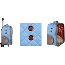 Pembe Tekerlekli Evcil Hayvan Taşıma Çantası, Kedi ve Köpek Için Konforlu ve Şık