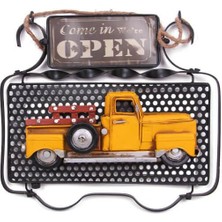 Dekoratif Metal Kapı Yazısı Kamyon Dekorlu Vintage Hediyelik