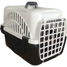 Orta Boy Plastik Evcil Hayvan Taşıma Kabı Beyaz