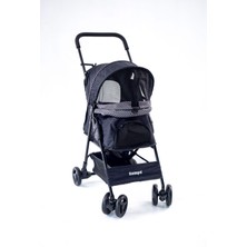 Gri Renkli Tekerlekli Evcil Hayvan Taşıma Arabası 42X69.5X88CM