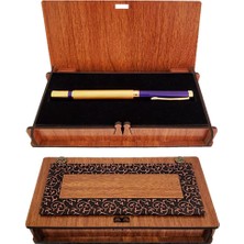 Lacivert Kalem Kutulu Dekoratif Hediyelik