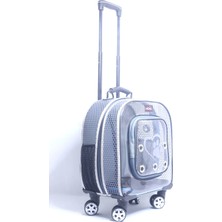 Gri Sırt Taşıma Çantası, Hafif ve Kullanışlı Evcil Hayvan Taşıma Ürünü