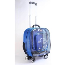 Mavi Küçük Sırt Çantası, Rahat ve Şık Evcil Hayvan Taşıma Ürünü