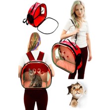 Kırmızı Sırt ve El Taşıma Çantası, Hava Kanallı, Fileli, Hafif ve Kullanışlı