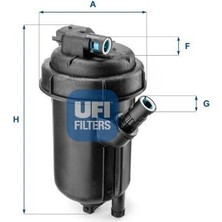 Ufı 5512500 - Yakıt Filtresi Astra H 1.3cdtı-1.9cdtı-1.9cdtı 16V-VECTRA C-Sıgnum 1.9cdtı 04 675512520 Oe